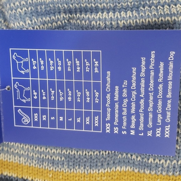 1385- The Humane Society Of The United States  Dog Apparel Sweater Size L NWT - Picture 8 of 10